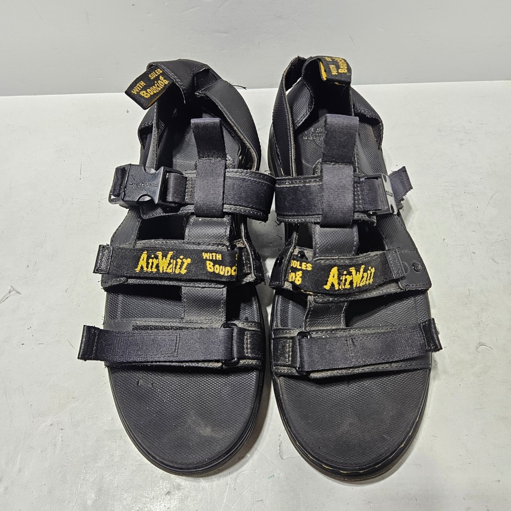 Dr. Martens Pearson Sandals Mens 14 Black Utility Strap Buckle AirWair